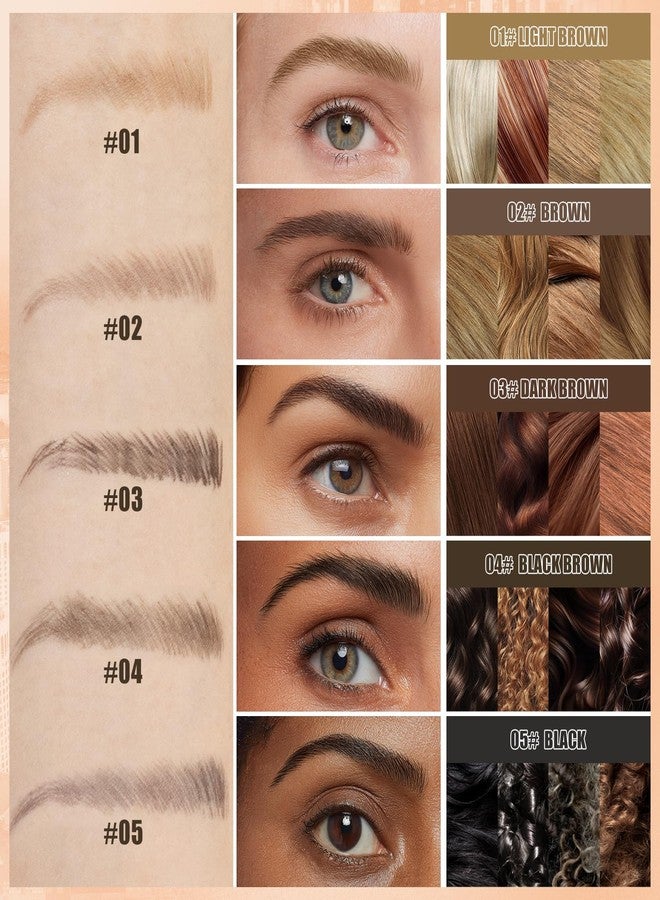 W3W Eyebrow Pencils for Women, W3W 4D Dual-Ended Brow Pen, Angled Square Tip + Ultra-Fine Brush Tip, Waterproof Smudge-Proof, Natural Hair-Like Strokes, Black Brown (Espresso/Deep Brown) - Image 5